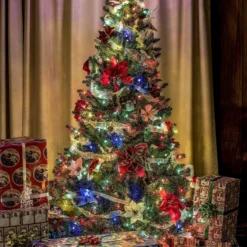 2x100 LED Multicolor Christmas Green Wire String Lights 26.25ft