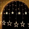 12pcs 138 LED Warm White Stars Fairy String Lights 1 12pcs 138 LED Warm White Stars Fairy String Lights -Christmas Decorations Store 2Pcs 138 LED 12 Stars Fairy String Lights Warm White 1 600x472 1