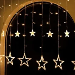 12pcs 138 LED Warm White Stars Fairy String Lights