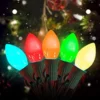 2x25 LED C7 Multicolor Led String Lights -Christmas Decorations Store 2Pcs 25 LED C7 Christmas String Lights 17ft 2