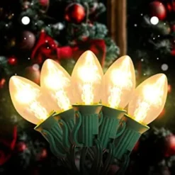 2x25 LED C7 Multicolor Led String Lights 11 2x25 LED C7 Multicolor Led String Lights -Christmas Decorations Store 2Pcs 25 LED C7 Christmas String Lights 17ft 4