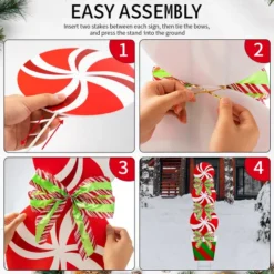 2pcs Outdoor Christmas Yard Signs With Stakes -Christmas Decorations Store 2Pcs Candy Yard Sign 3 result 600x600 1