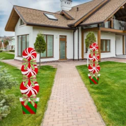 2pcs Outdoor Christmas Yard Signs With Stakes -Christmas Decorations Store 2Pcs Candy Yard Sign 4 result 600x600 1