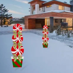 2pcs Outdoor Christmas Yard Signs With Stakes -Christmas Decorations Store 2Pcs Candy Yard Sign 5 result 600x600 1