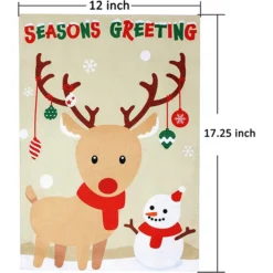2pcs Welcome Burlap Christmas House Flags -Christmas Decorations Store 2Pcs Christmas Burlap Welcome Flag 6