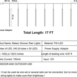 2x 8 Tubes (12in) Christmas Falling Rain Drop Icicle String Lights 10 2x 8 Tubes (12in) Christmas Falling Rain Drop Icicle String Lights -Christmas Decorations Store 2Pcs Christmas Falling Rain Drop Icicle String Lights 2 600x497 1