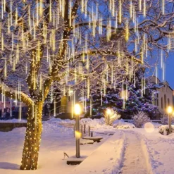 2 X 8 Tubes (12in) Christmas Icicle String Lights, Warm White 13 2 X 8 Tubes (12in) Christmas Icicle String Lights, Warm White -Christmas Decorations Store 2Pcs Christmas Icicle String Lights Warm White 5 600x558 1