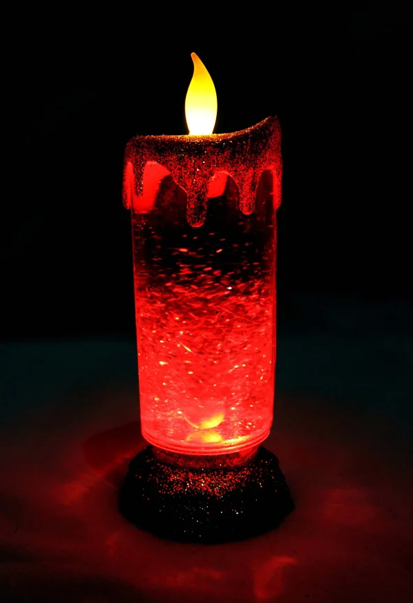 2pcs Flameless Led Candles With Glitter Swirls 5 2pcs Flameless Led Candles With Glitter Swirls - Image 3