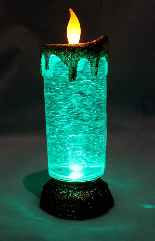 2pcs Flameless Led Candles With Glitter Swirls 6 2pcs Flameless Led Candles With Glitter Swirls - Image 4