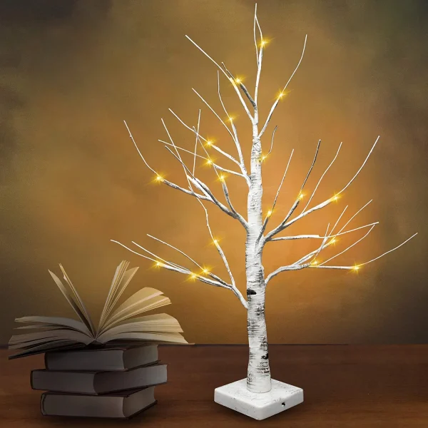 2pcs LED Christmas Warm White Birch Tree 4 2pcs LED Christmas Warm White Birch Tree - Image 2