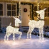 2pcs 130 LED Fabric Light Up Doe And Fawn 1 2pcs 130 LED Fabric Light Up Doe And Fawn -Christmas Decorations Store 2Pcs LED Yard Lights Fabric 4ft Doe and 3ft Fawn White 7 600x600 1