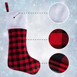2pcs Red And Black Buffalo Plaid Christmas Stockings 11 2pcs Red And Black Buffalo Plaid Christmas Stockings -Christmas Decorations Store 2Pcs Red Jumbo Plaid Christmas Stockings 6 result 600x600 1