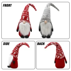 2pcs Red And Grey Swedish Santa Gnome Ornaments 8 2pcs Red And Grey Swedish Santa Gnome Ornaments -Christmas Decorations Store 2Pcs Red and Grey Christmas Plush Gnome 3 result 600x600 1