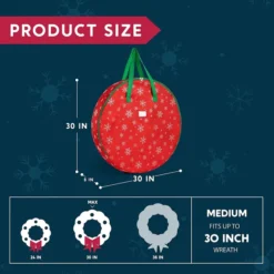 2pcs Christmas Snowflake Patterned Wreath Storage Bags 30in -Christmas Decorations Store 2Pcs Snowflake Patterned Christmas Wreath Oxford Storage Bag Red 5 结果 600x600 1