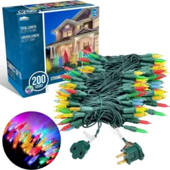 200 LED Christmas Mini String Lights 52.2ft 10 200 LED Christmas Mini String Lights 52.2ft -Christmas Decorations Store 2Sets100count Multi Color Christmas Light 3 result 600x598 1