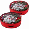 2pcs Red Wreath Storage Bags With Clear Window 24in 2 2pcs Red Wreath Storage Bags With Clear Window 24in -Christmas Decorations Store 2pcs Red Wreath Storage Bags with Clear Window 24in 1 1 600x600 1