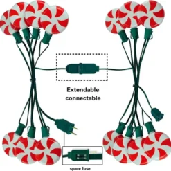 2x7 Christmas Lollipop Pathway String Lights -Christmas Decorations Store 2x7 Christmas Lollipop Pathway String Lights 5 600x595 1