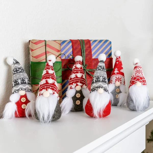 6pcs Plush Gnome Christmas Ornaments 6in 3 6pcs Plush Gnome Christmas Ornaments 6in