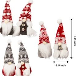6pcs Plush Gnome Christmas Ornaments 6in 10 6pcs Plush Gnome Christmas Ornaments 6in -Christmas Decorations Store 3 Couple Gnome Ornaments Set 3 result 600x640 1