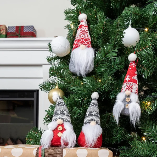 6pcs Plush Gnome Christmas Ornaments 6in 7 6pcs Plush Gnome Christmas Ornaments 6in - Image 5