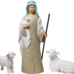 Christmas Decorations Store -Christmas Decorations Store 3 PCS Christmas Decoration Shepherd and Stable Sheep Animals Resin Nativity Figurines 2 result 600x539 1