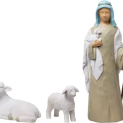 3pcs Shepherd And Stable Sheep Resin Nativity Figurine -Christmas Decorations Store 3 PCS Christmas Decoration Shepherd and Stable Sheep Animals Resin Nativity Figurines 3 result 600x498 1