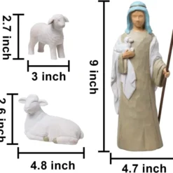 3pcs Shepherd And Stable Sheep Resin Nativity Figurine -Christmas Decorations Store 3 PCS Christmas Decoration Shepherd and Stable Sheep Animals Resin Nativity Figurines 5 result 600x577 1