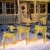 3Pcs Christmas Yard Lights 5ft Buck, 4ft Doe, 3ft Fawn With Wreath -Christmas Decorations Store 3 Pcs LED Yard Lights Fabric 5ft Buck 4ft Doe and 3ft Fawn with Wreath Gold 7 600x600 1