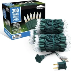 3x100 Warm White String Lights 24.6ft 10 3x100 Warm White String Lights 24.6ft -Christmas Decorations Store 3 Set of 100 Count Clear Green Wire Christmas Light 3 result 600x593 1