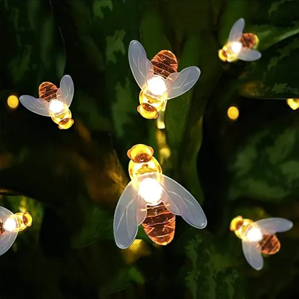 30 LED Honey Bees Fairy String Lights Warm White 21ft 7 30 LED Honey Bees Fairy String Lights Warm White 21ft - Image 5