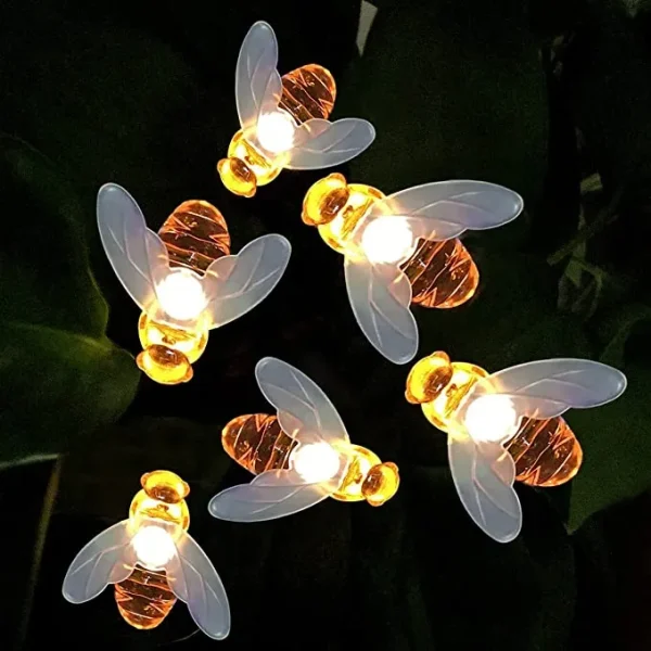 30 LED Honey Bees Fairy String Lights Warm White 21ft 8 30 LED Honey Bees Fairy String Lights Warm White 21ft - Image 6