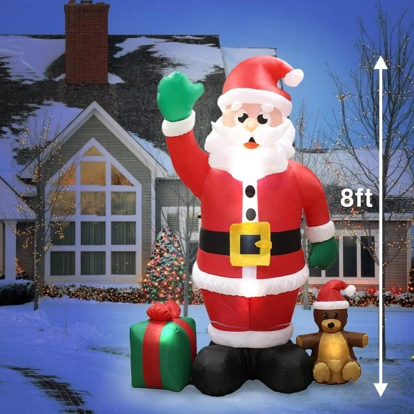 8ft LED Christmas Giant Inflatable Santa Claus 4 8ft LED Christmas Giant Inflatable Santa Claus - Image 2