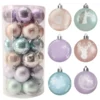 30pcs Pink And Purple Christmas Ornaments 2.36in -Christmas Decorations Store 30Pcs 6CM Fantasy Christmas Ornaments Assorted Design 5 600x600 1