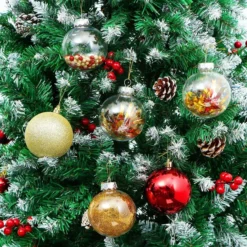 30pcs Red And Gold Silver Christmas Ball Ornaments