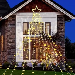 335 LED Warm White Outdoor Star String Lights 16.4ft -Christmas Decorations Store 335 Count LED Warm White Outdoor Star String Lights 4 600x600 1
