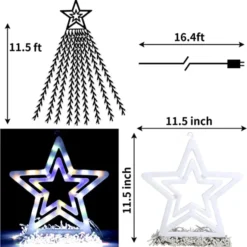 345 LED 8 Lighting Modes Waterfall Lights 16.4ft 11 345 LED 8 Lighting Modes Waterfall Lights 16.4ft -Christmas Decorations Store 345 LED 8 Lighting Modes Waterfall Lights 6 600x608 1