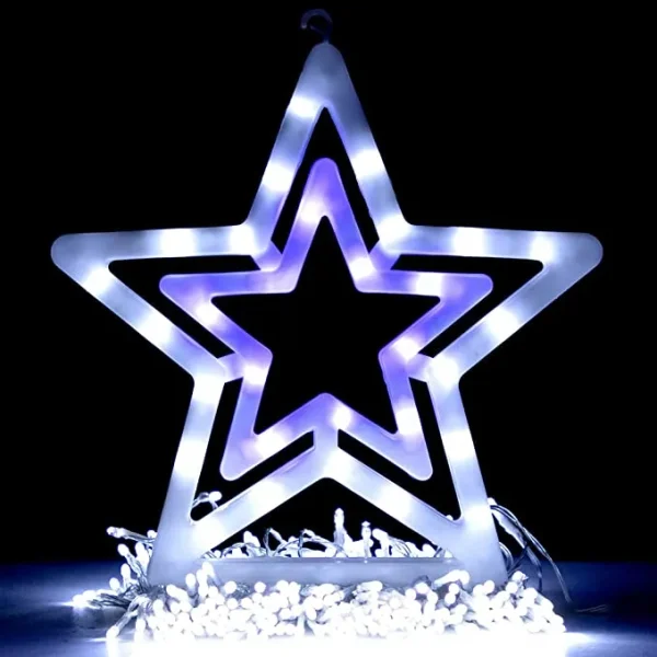 345 LED 8 Lighting Modes Waterfall Lights White 16.4ft 5 345 LED 8 Lighting Modes Waterfall Lights White 16.4ft - Image 3