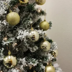 34pcs Gold Christmas Ball Ornaments -Christmas Decorations Store 34Pcs Christmas Ball Ornaments Gold 3 600x600 1