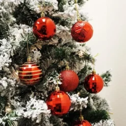 34pcs Red Christmas Ball Ornaments -Christmas Decorations Store 34Pcs Christmas Ball Ornaments Red 3 600x600 1