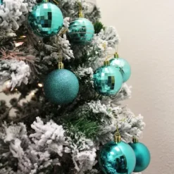 34pcs Teal Christmas Ball Ornaments -Christmas Decorations Store 34Pcs Christmas Ball Ornaments Teal 1 600x642 1