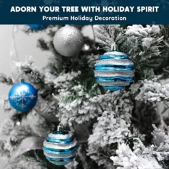36pcs Blue And Silver Christmas Ornament Balls -Christmas Decorations Store 36Pcs Blue and Silver Christmas Ornaments 4 1 600x600 1