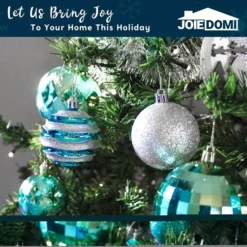 36pcs Blue And Silver Christmas Ornament Balls -Christmas Decorations Store 36Pcs Blue and Silver Christmas Ornaments 6 600x600 1