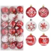 36pcs Shatterproof Red And White Christmas Ball Ornaments -Christmas Decorations Store 36Pcs Christmas Ball Ornaments Red and White 1 600x600 1