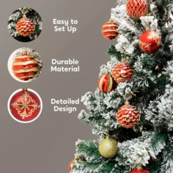 36pcs Red And Gold Christmas Ball Ornaments -Christmas Decorations Store 36Pcs Red and Gold Christmas Ornaments 4 1 600x600 1