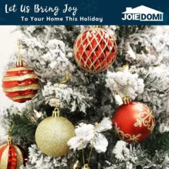 36pcs Red And Gold Christmas Ball Ornaments -Christmas Decorations Store 36Pcs Red and Gold Christmas Ornaments 7 600x600 1