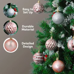 36pcs Rose Gold And Silver Christmas Ball Ornaments -Christmas Decorations Store 36pcs Rose Gold and Silver Christmas Ball Ornaments 5 结果 1 600x600 1
