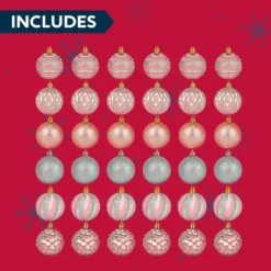 36pcs Rose Gold And Silver Christmas Ball Ornaments -Christmas Decorations Store 36pcs Rose Gold and Silver Christmas Ball Ornaments 7 结果 1 600x600 1