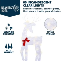 3pcs Light Up Yard Reindeer Family Decoration -Christmas Decorations Store 3Pcs 2D Incandescent Yard Lights 3 1 600x616 1