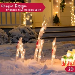 3pcs Light Up Yard Reindeer Family Decoration -Christmas Decorations Store 3Pcs 2D Incandescent Yard Lights 4 1 600x600 1