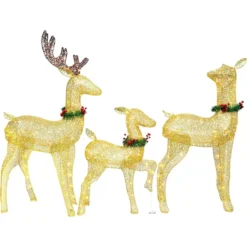 3Pcs Christmas Yard Lights 5ft Buck, 4ft Doe, 3ft Fawn With Wreath 10 3Pcs Christmas Yard Lights 5ft Buck, 4ft Doe, 3ft Fawn With Wreath -Christmas Decorations Store 3Pcs Christmas Yard Lights 5ft Buck 4ft Doe 3ft Fawn with Wreath 结果 600x600 1